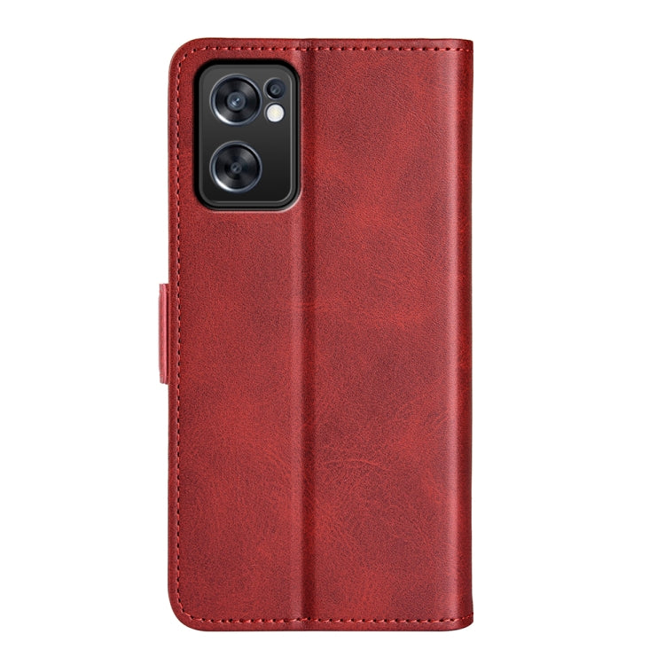 For OPPO Reno7 SE 5G Dual-side Magnetic Buckle Leather Case