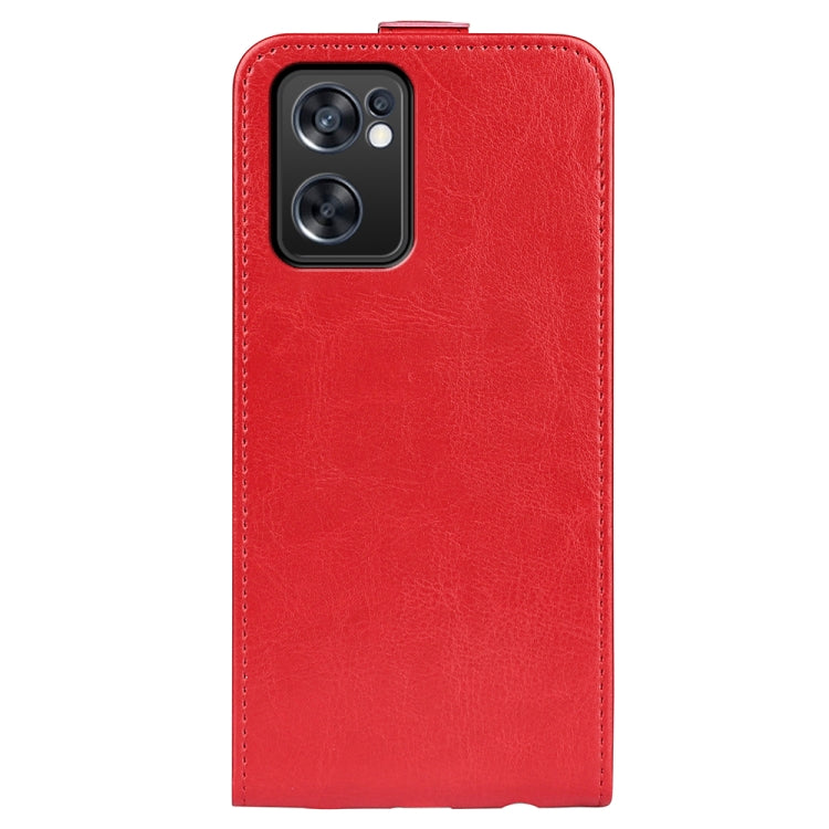 For OPPO Reno7 SE 5G R64 Texture Vertical Flip Leather Case