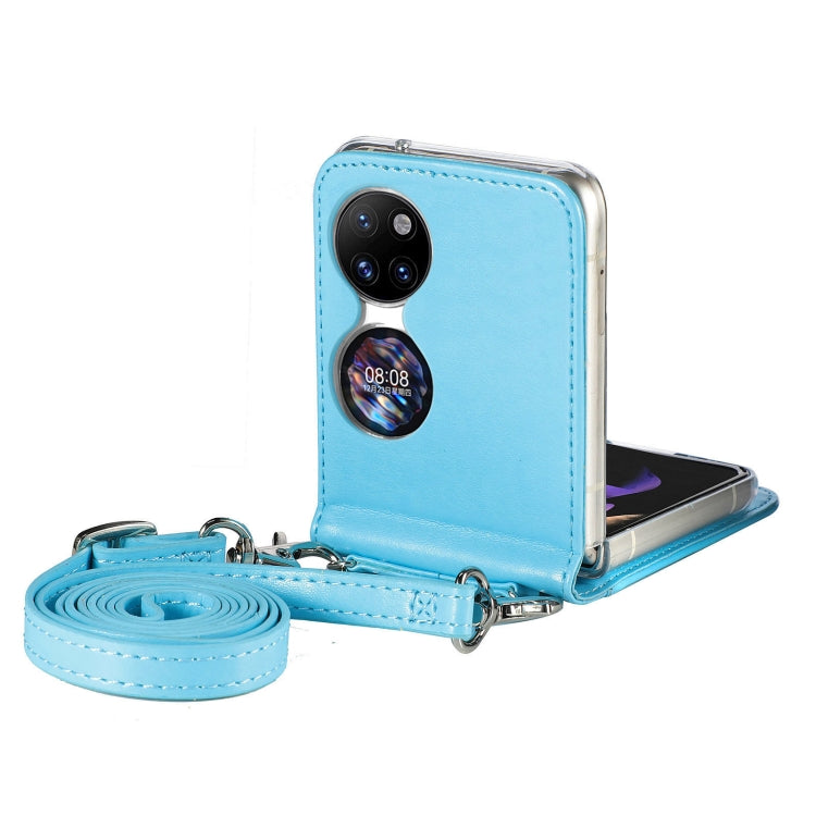 For Huawei P50 Pocket Diagonal Embossed Card Folding Phone Case