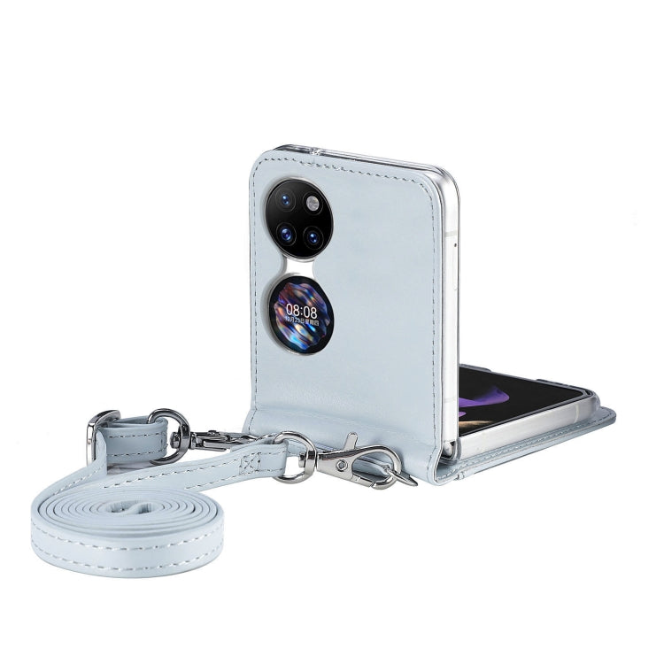 For Huawei P50 Pocket Diagonal Embossed Card Folding Phone Case