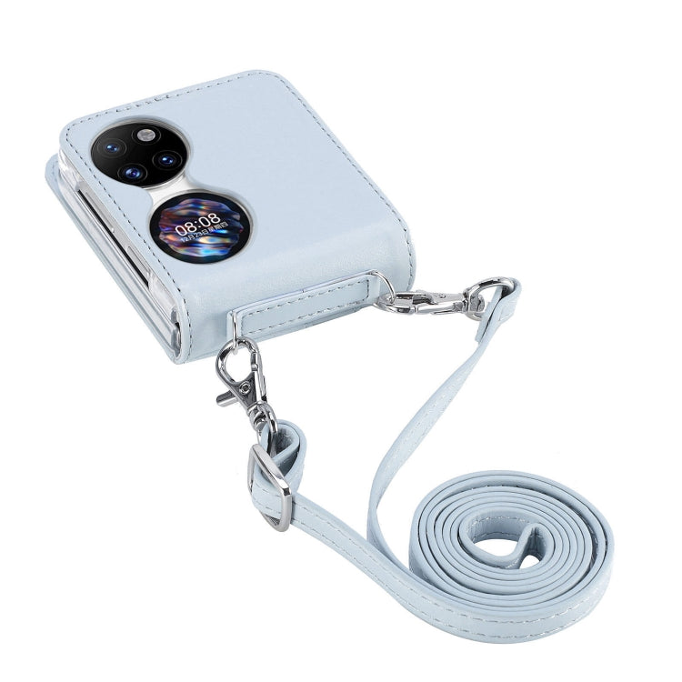 For Huawei P50 Pocket Diagonal Embossed Card Folding Phone Case