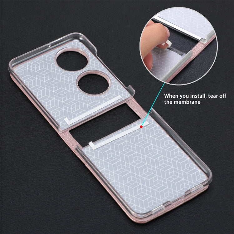 For Huawei P50 Pocket Litchi Pattern Card Folding Phone Case