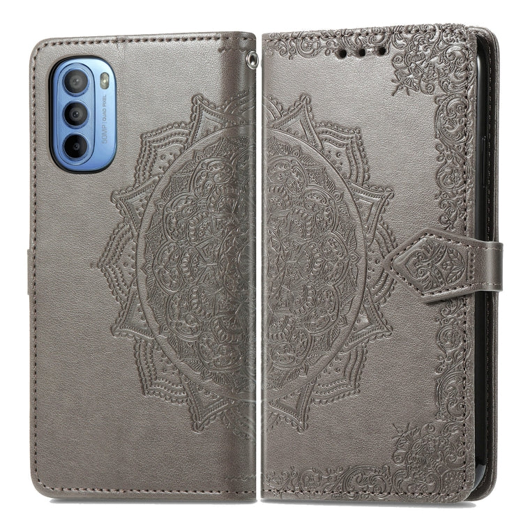 For Motorola Moto G31 Mandala Flower Embossed Flip Leather Phone Case