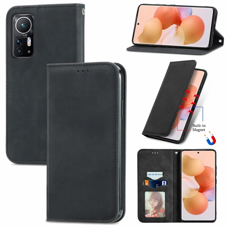 For Xiaomi 12 / 12X Retro Skin Feel Magnetic Flip Leather Phone Case