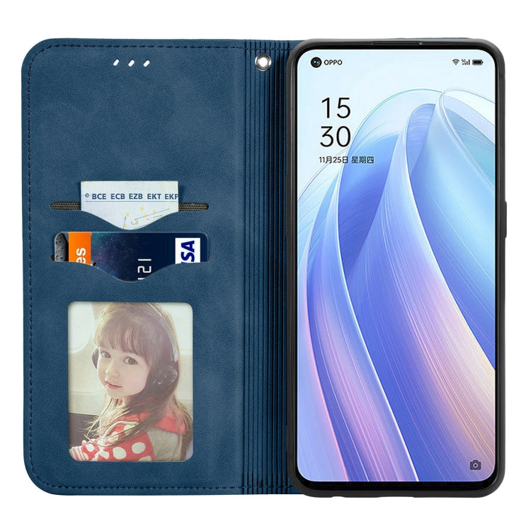 For OPPO Reno7 5G Retro Skin Feel Magnetic Flip Leather Case