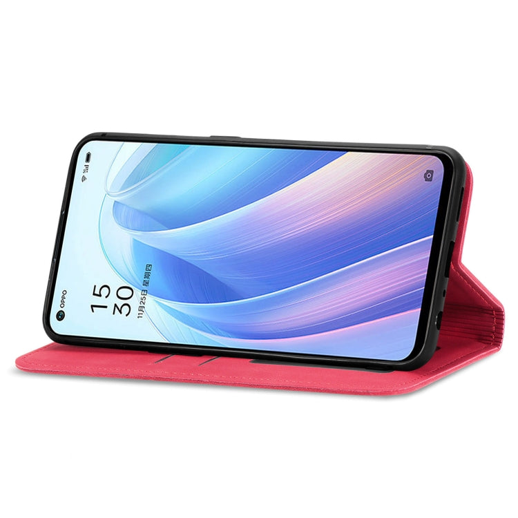 For OPPO Reno7 5G Retro Skin Feel Magnetic Flip Leather Case