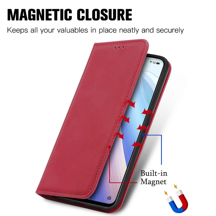 For OPPO Reno7 5G Retro Skin Feel Magnetic Flip Leather Case