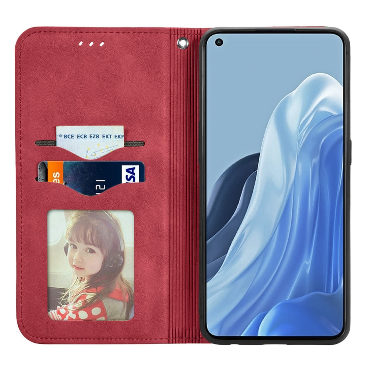 For OPPO Reno7 Pro 5G Retro Skin Feel Magnetic Flip Leather Case
