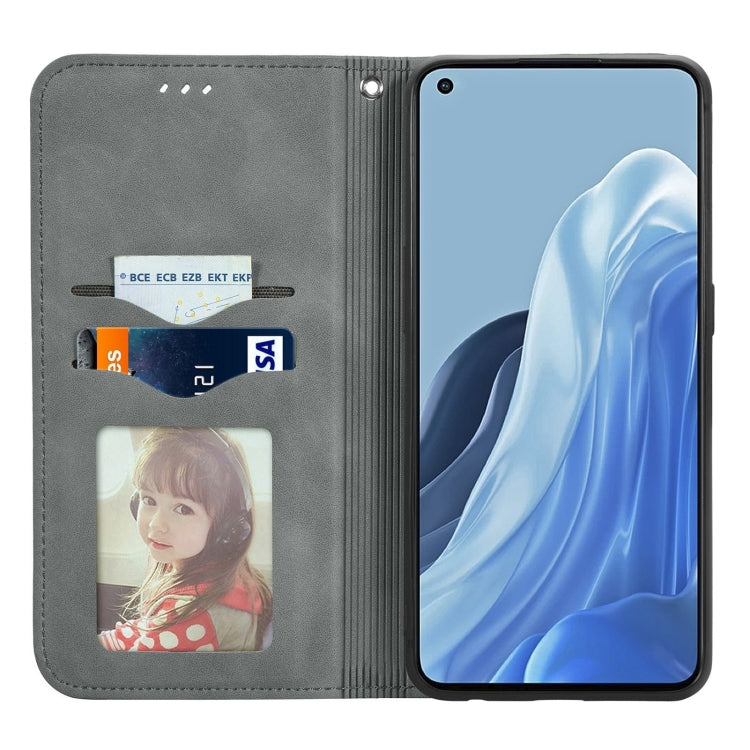 For OPPO Reno7 Pro 5G Retro Skin Feel Magnetic Flip Leather Case