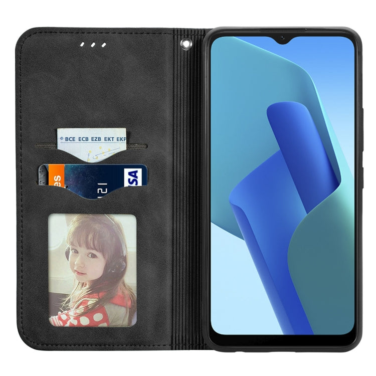 For OPPO A16K Retro Skin Feel Magnetic Flip Leather Case