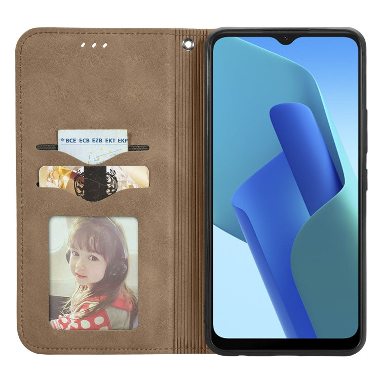 For OPPO A16K Retro Skin Feel Magnetic Flip Leather Case