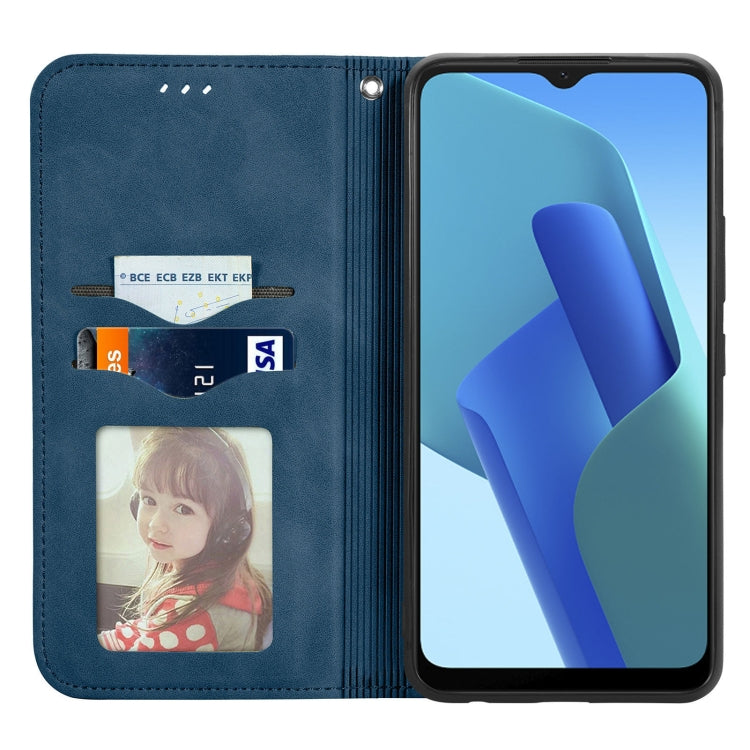 For OPPO A16K Retro Skin Feel Magnetic Flip Leather Case