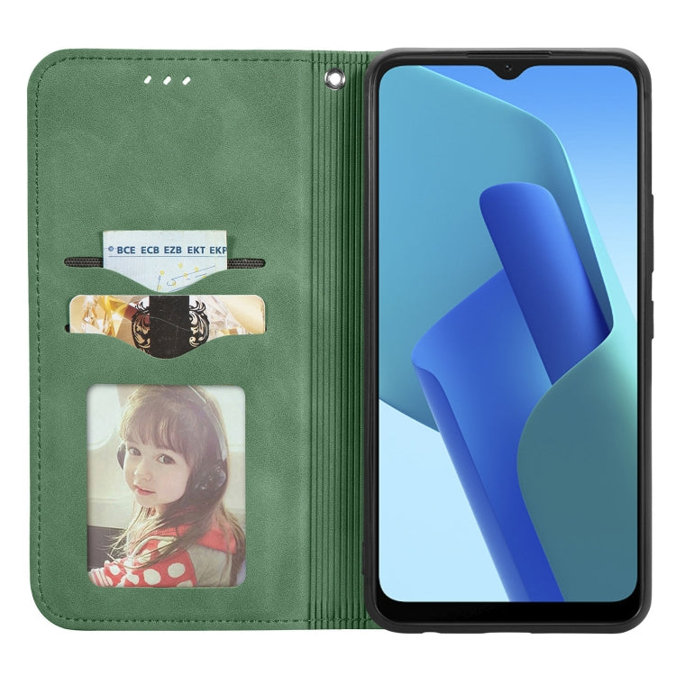 For OPPO A16K Retro Skin Feel Magnetic Flip Leather Case