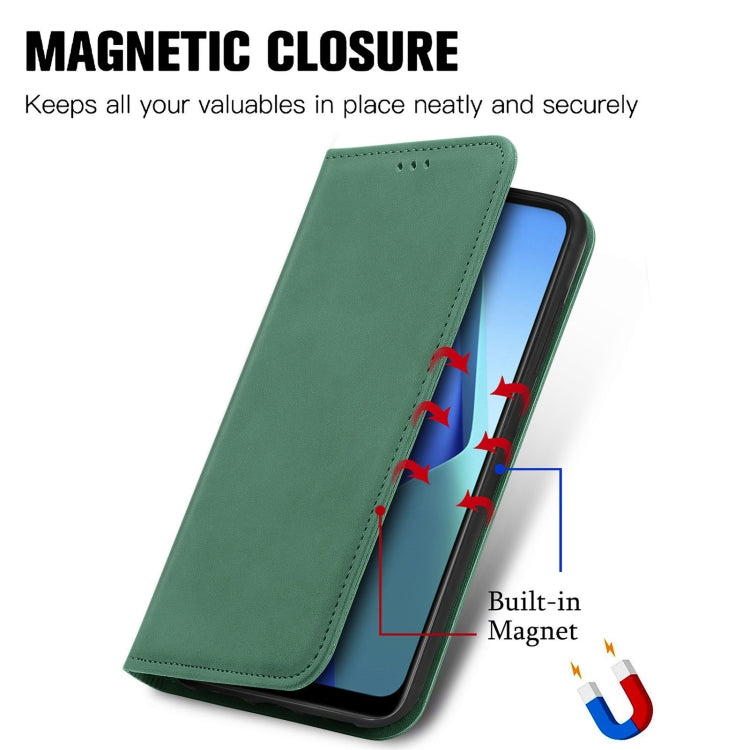 For OPPO A16K Retro Skin Feel Magnetic Flip Leather Case
