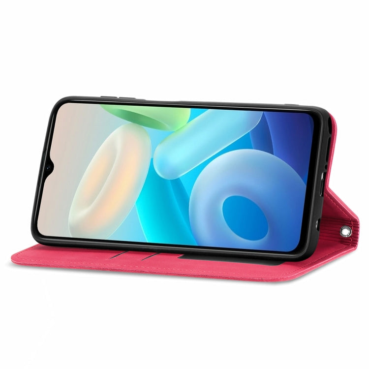 For vivo Y76s Retro Skin Feel Magnetic Flip Leather Case