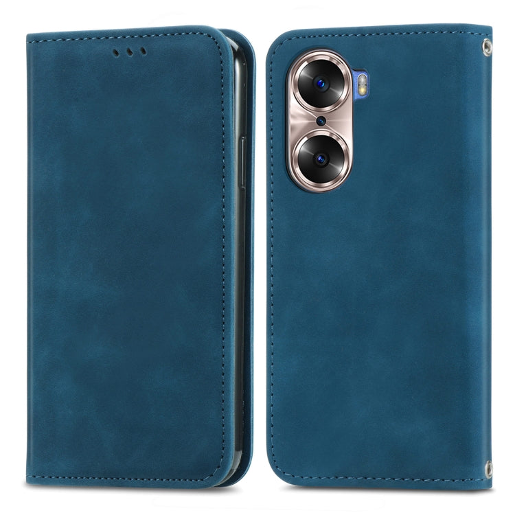 For Honor 60 Retro Skin Feel Magnetic Horizontal Flip Leather Phone Case