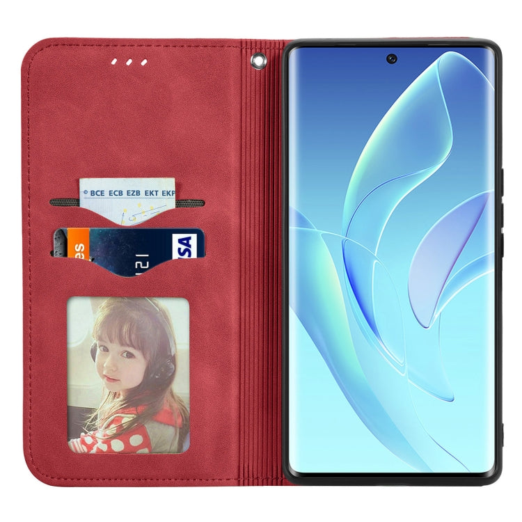 For Honor 60 Retro Skin Feel Magnetic Horizontal Flip Leather Phone Case