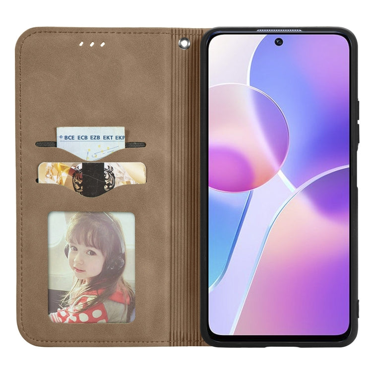 For Honor X30i Retro Skin Feel Magnetic Horizontal Flip Leather Phone Case