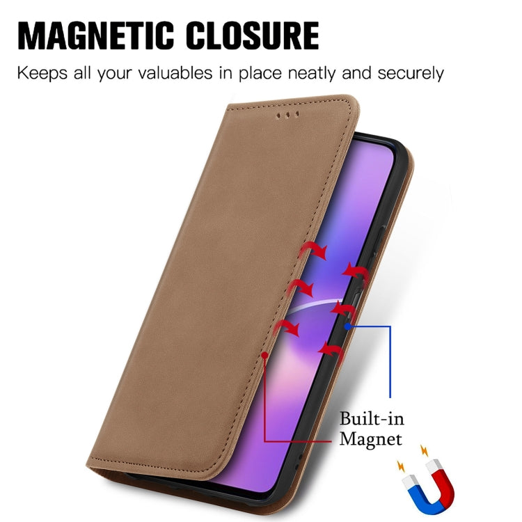 For Honor X30i Retro Skin Feel Magnetic Horizontal Flip Leather Phone Case