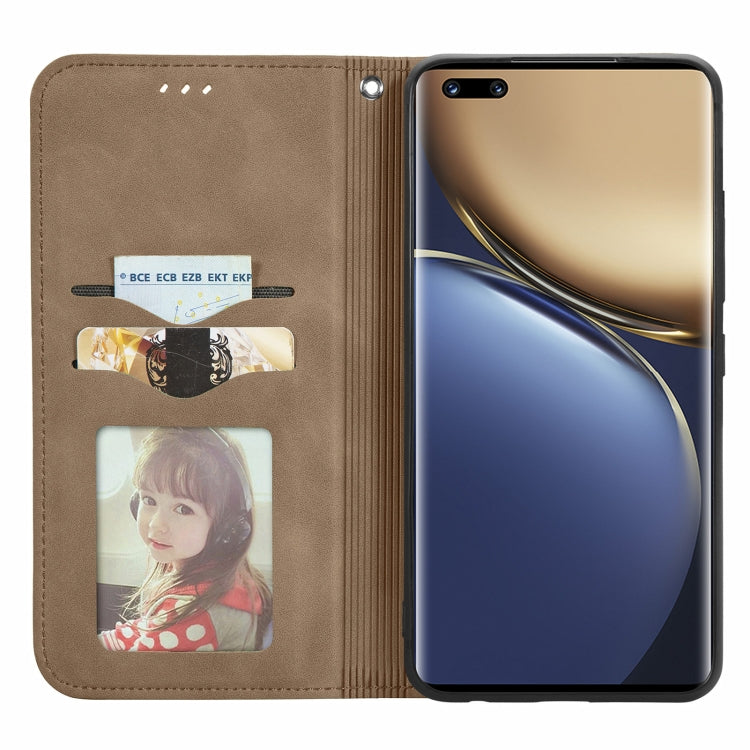 For Honor Magic3 Pro Retro Skin Feel Magnetic Horizontal Flip Leather Phone Case