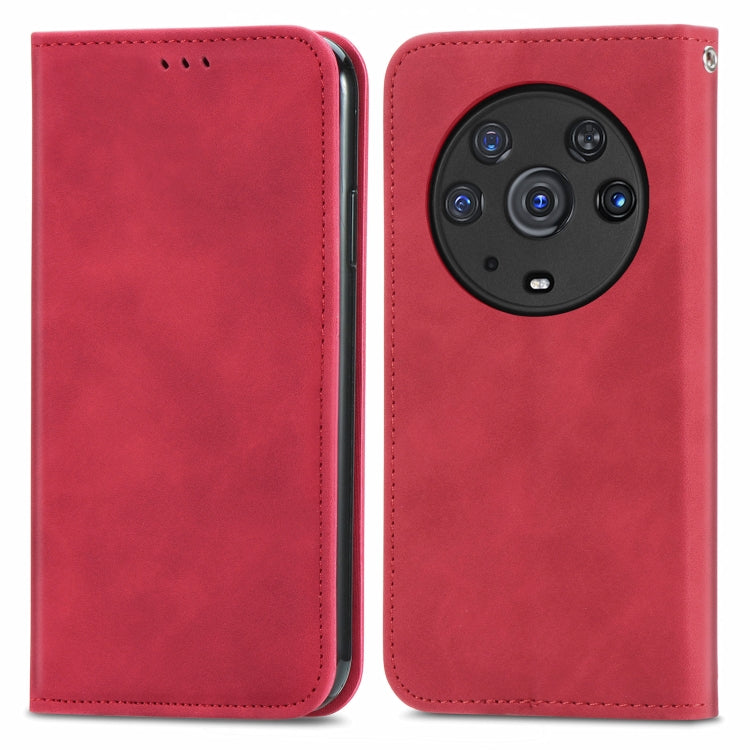 For Honor Magic3 Pro Retro Skin Feel Magnetic Horizontal Flip Leather Phone Case