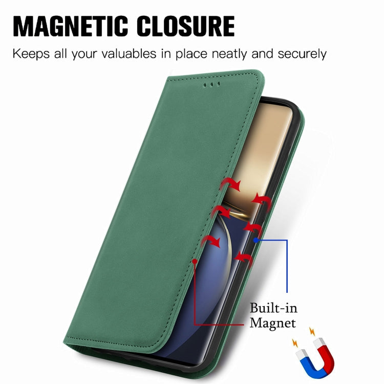 For Honor Magic3 Retro Skin Feel Magnetic Horizontal Flip Leather Phone Case