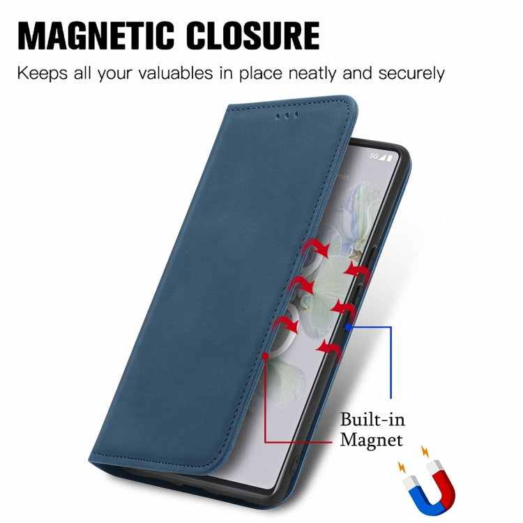 For Google Pixel 6a Retro Skin Feel Magnetic Horizontal Flip Leather Phone Case