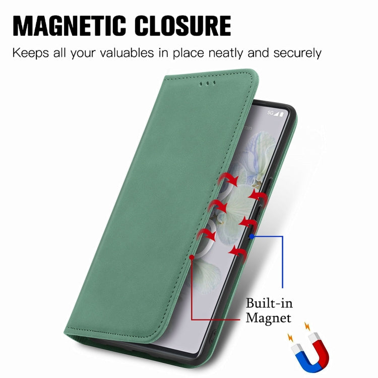 For Google Pixel 6a Retro Skin Feel Magnetic Horizontal Flip Leather Phone Case