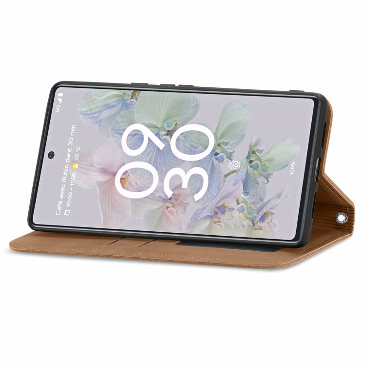 For Google Pixel 6a Retro Skin Feel Magnetic Horizontal Flip Leather Phone Case