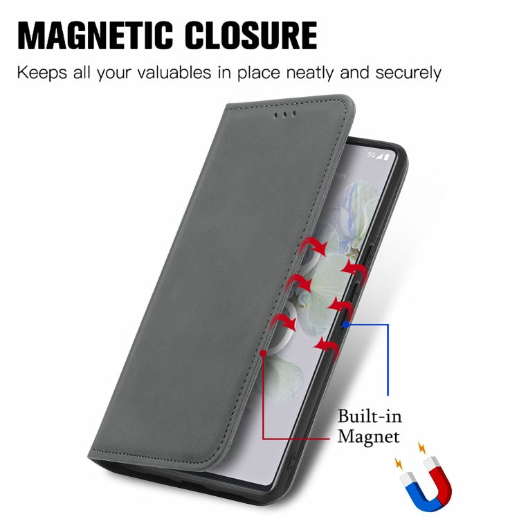 For Google Pixel 6a Retro Skin Feel Magnetic Horizontal Flip Leather Phone Case