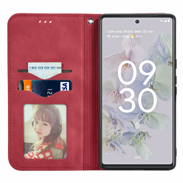 For Google Pixel 6a Retro Skin Feel Magnetic Horizontal Flip Leather Phone Case