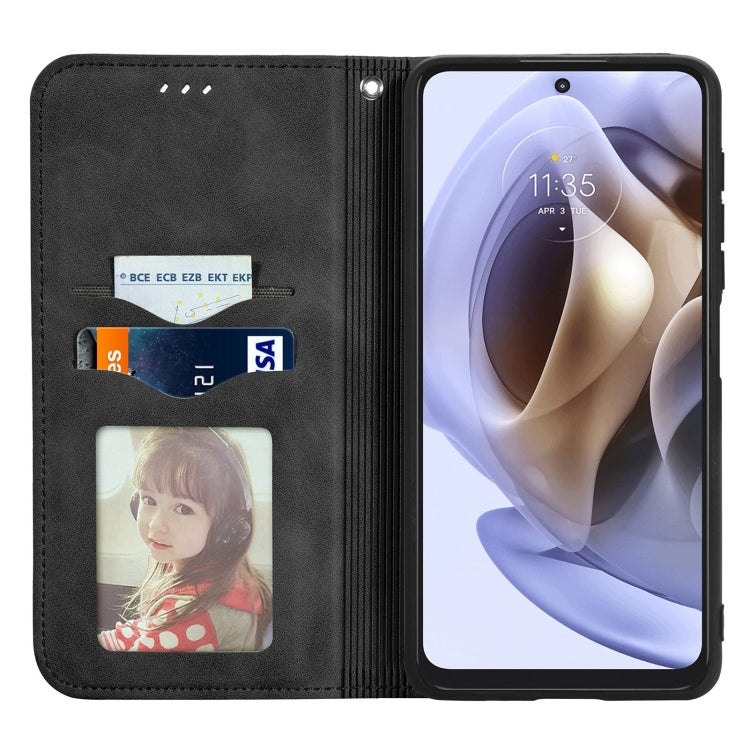 For Motorola Moto G31 Retro Skin Feel Magnetic Horizontal Flip Leather Phone Case