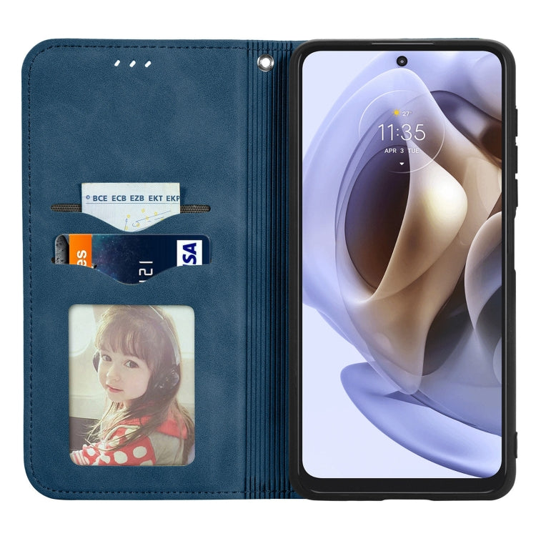 For Motorola Moto G31 Retro Skin Feel Magnetic Horizontal Flip Leather Phone Case