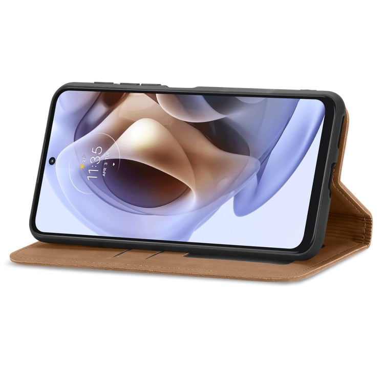 For Motorola Moto G31 Retro Skin Feel Magnetic Horizontal Flip Leather Phone Case