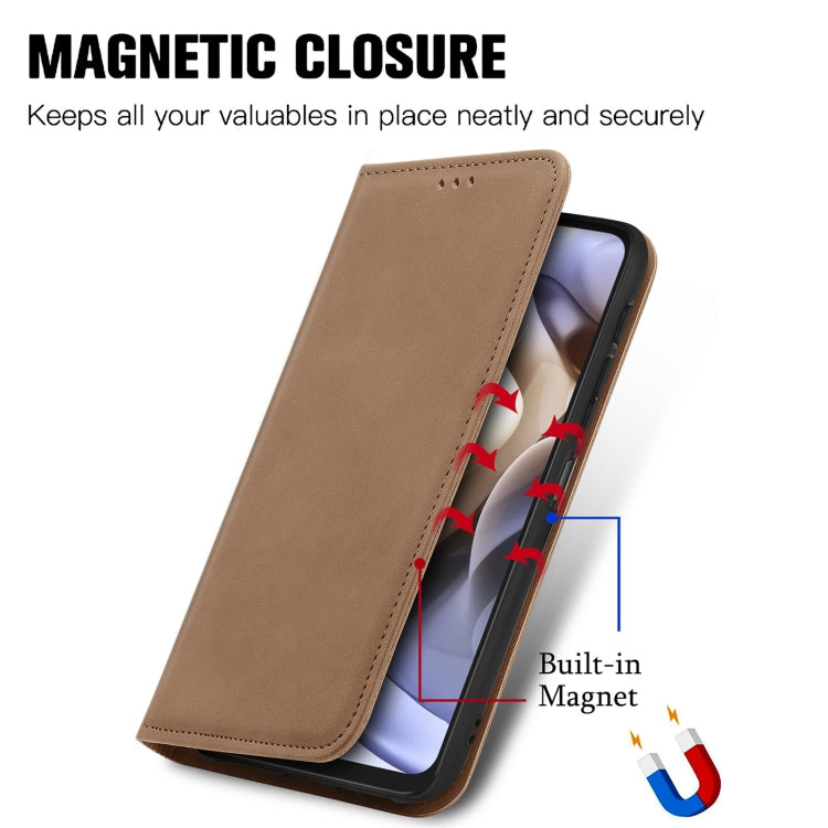 For Motorola Moto G31 Retro Skin Feel Magnetic Horizontal Flip Leather Phone Case