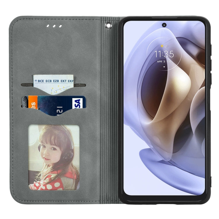 For Motorola Moto G31 Retro Skin Feel Magnetic Horizontal Flip Leather Phone Case