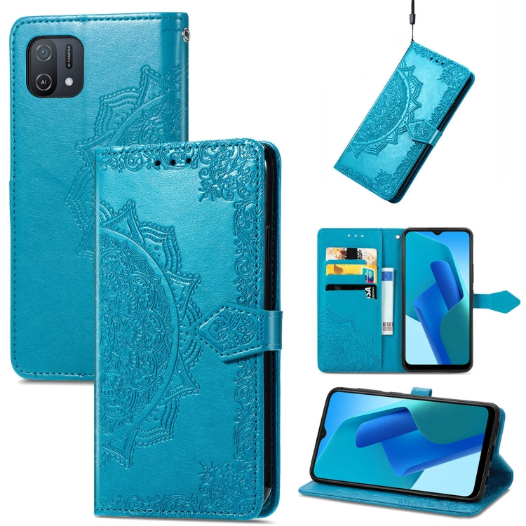 For OPPO A16K Mandala Flower Embossed Flip Leather Phone Case