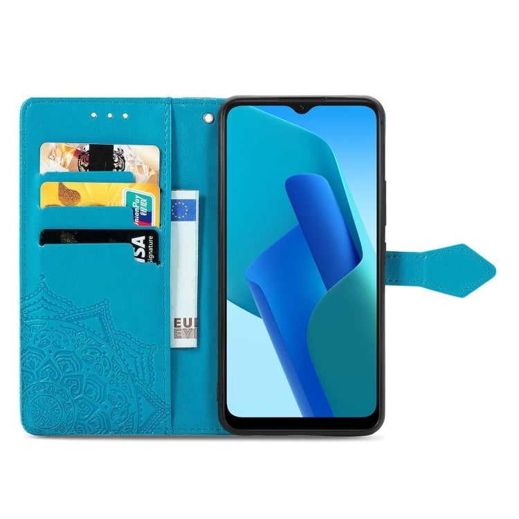 For OPPO A16K Mandala Flower Embossed Flip Leather Phone Case