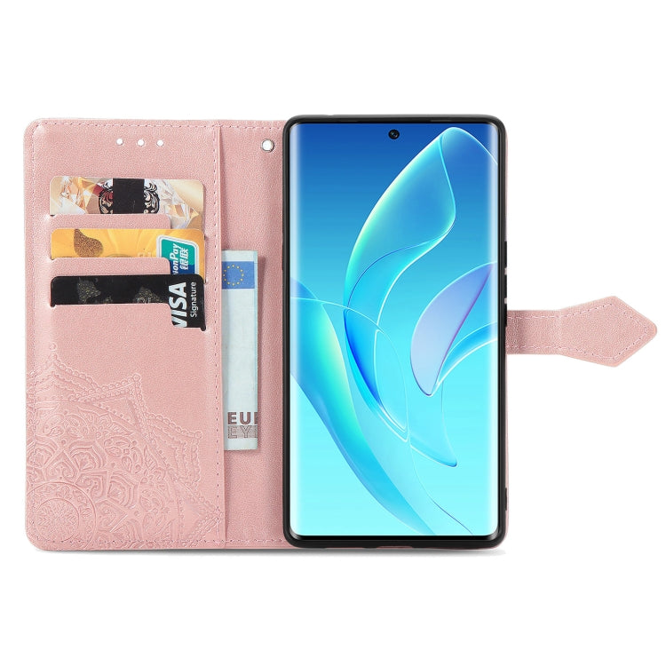 For Honor 60 Mandala Flower Embossed Flip Leather Phone Case