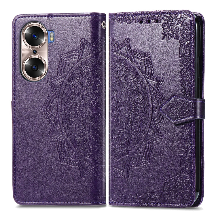 For Honor 60 Mandala Flower Embossed Flip Leather Phone Case