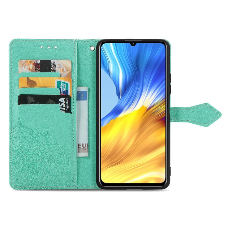 For Honor X10 Max 5G Mandala Flower Embossed Flip Leather Phone Case