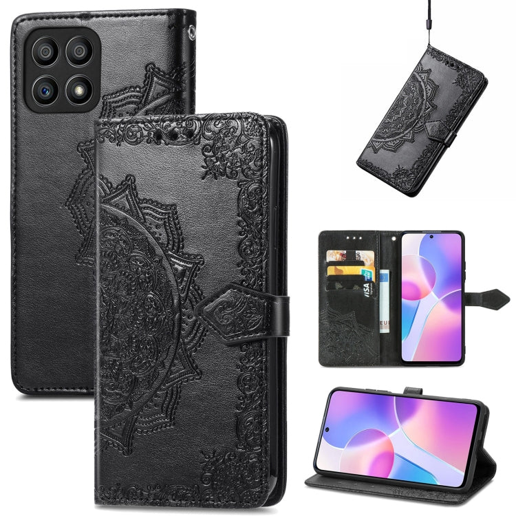 For Honor X30i Mandala Flower Embossed Flip Leather Phone Case
