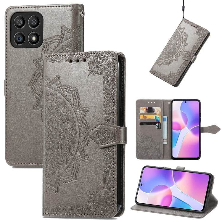 For Honor X30i Mandala Flower Embossed Flip Leather Phone Case