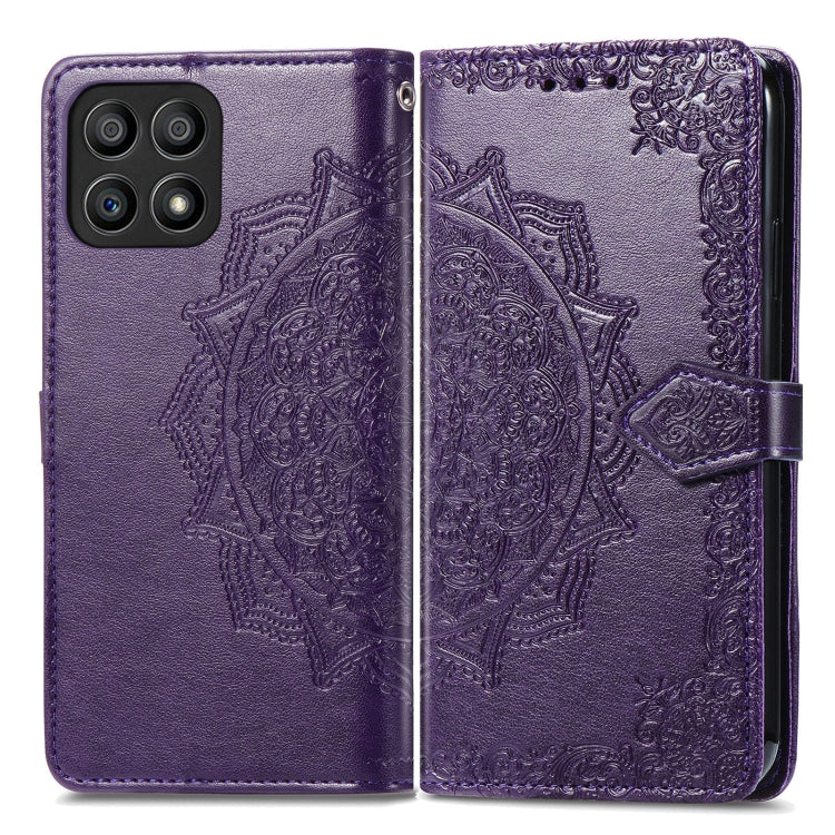 For Honor X30i Mandala Flower Embossed Flip Leather Phone Case