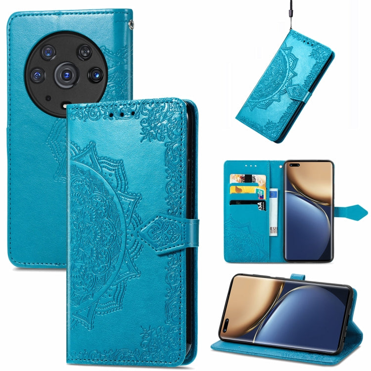 For Honor Magic3 Pro Mandala Flower Embossed Flip Leather Phone Case