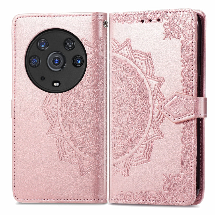 For Honor Magic3 Pro Mandala Flower Embossed Flip Leather Phone Case