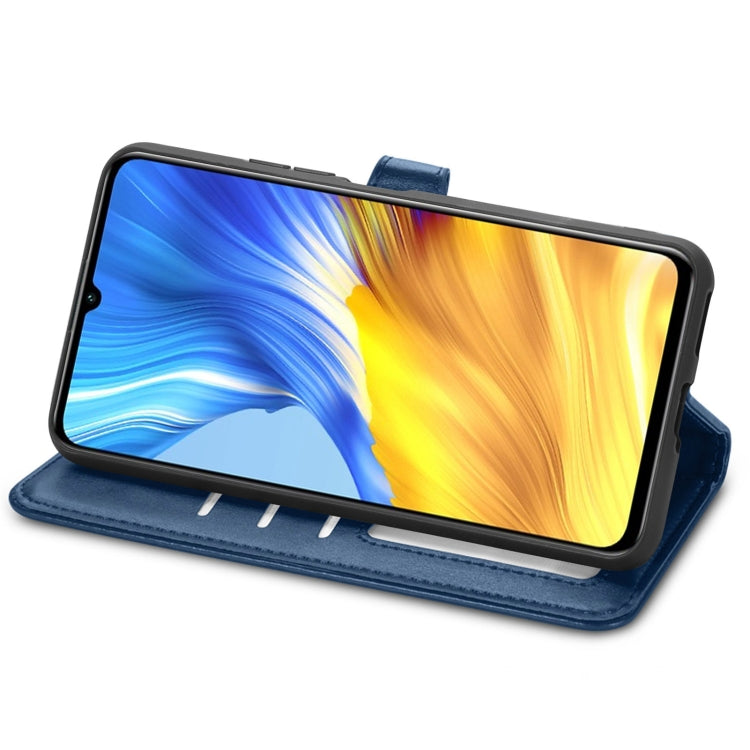 For Honor X10 Max 5G Solid Color Leather Buckle Phone Case