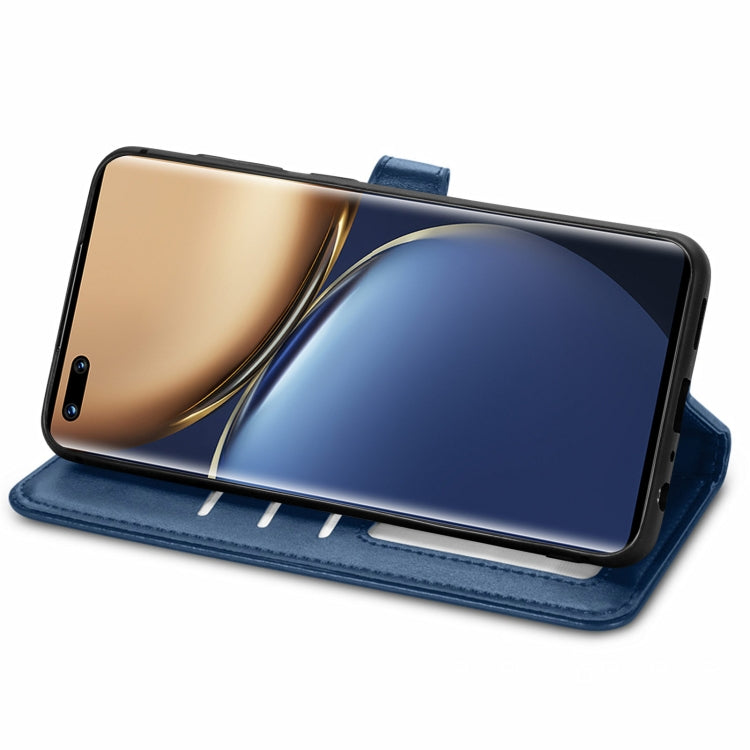 For Honor Magic3 Pro Solid Color Leather Buckle Phone Case