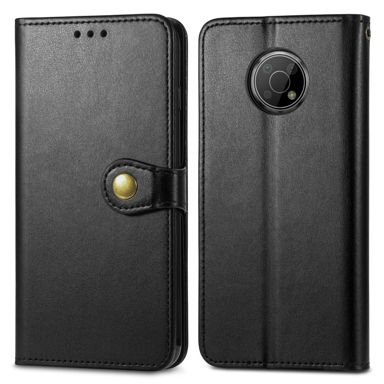 For Nokia G300 Solid Color Leather Buckle Phone Case