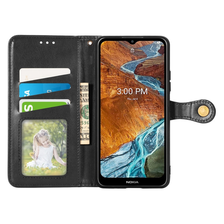 For Nokia G300 Solid Color Leather Buckle Phone Case